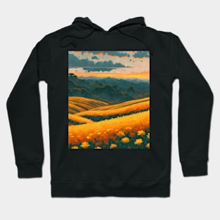 Yellow Wildflower - Impressionism Art Hoodie